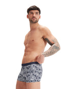 Speedo - Valmilton Allover Aquashort - Navy/White - Model Front/Side