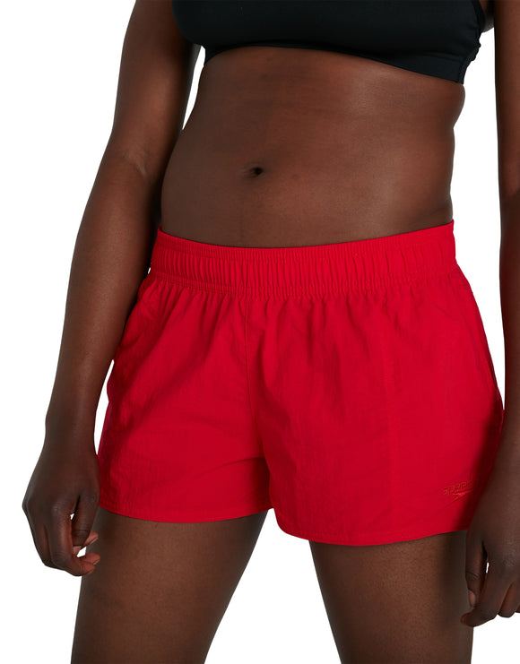 Speedo - Womens Essential Watershort - Red - Model Front Close Up