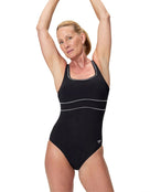 Speedo - Shaping Contour Eclipse Swimsuit - Black - Model Front