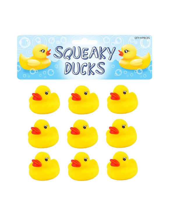 Rubber Duckies - Pack of 9 - Yellow