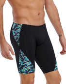 TYR - Energia Durafast Elite Blade Splice Swim Jammer - Black/Green - Model Side
