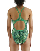TYR - Girls Atolla Durafast Lite Diamondfit Swimsuit - Green - Model Back