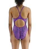 Girls Atolla Durafast Lite Diamondfit Swimsuit - Purple - Model Back