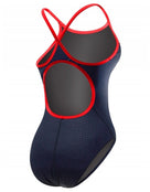 TYR - Girls HEXA Durafast Elite Diamondfit Swimsuit - Navy/Red - Back