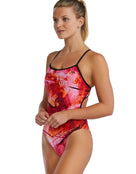 TYR - Gladius Durafast Elite Trinityfit Swimsuit - Pink/Orange - Model Front/Side