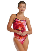 TYR - Gladius Durafast Elite Trinityfit Swimsuit - Pink/Orange - Model Front