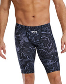 TYR - Mens Thresher Hyperblitz Swim Jammer - Titanium Black - Model Front