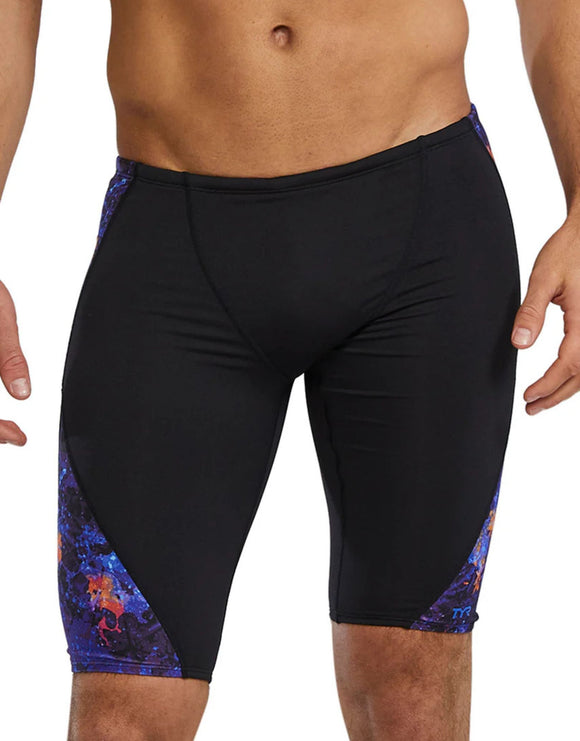 TYR - Montipora Durafast Elite Swim Jammer - Purple/Orange - Model Front