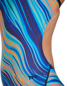 TYR- Riptidal Durafast Elite Cutout Swimsuit - Teal/Orange - Logo