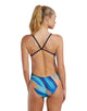 TYR- Riptidal Durafast Elite Cutout Swimsuit - Teal/Orange - Model Front