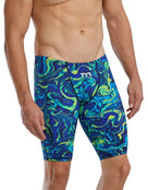 TYR - Mens Thresher Hyperblitz Swim Jammer - Blue/Green - Model Front/Side
