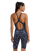 TYR - Womens Thresher Hyperblitz Open Back Kneeskin - Titanium Black - Model Back