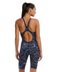TYR - Womens Thresher Hyperblitz Open Back Kneeskin - Titanium Black - Model Front