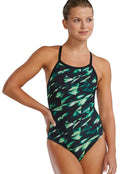 TYR - Triadic Durafast Elite Diamondfit Swimsuit - Green - Model Front