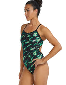 TYR - Triadic Durafast Elite Trinityfit Swimsuit - Green - Model Front/Side