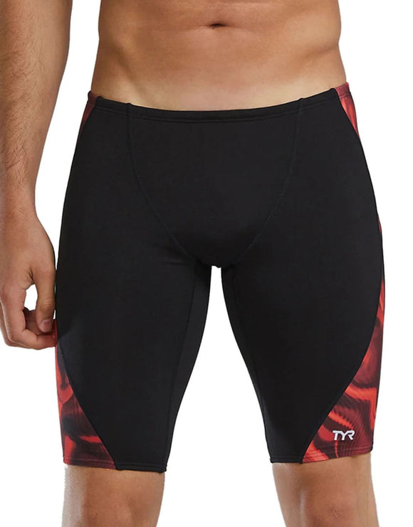 TYR- Waveform Durafast Elite Swim Jammer - Red - Model Front