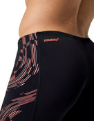 Tech Panel Swim Jammer - Black/Red