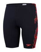 Tech Panel Swim Jammer - Black/Red