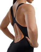 Venzo Open Back Kneeskin - Onyx Black
