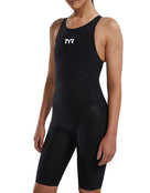 Venzo Open Back Kneeskin - Onyx Black