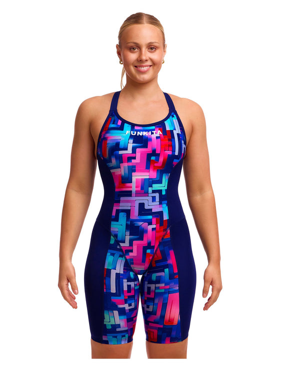 Funkita - You Tubey Fast Training One Piece Legsuit - Navy/Multi - Model Front