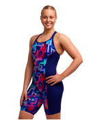 Funkita - You Tubey Fast Training One Piece Legsuit - Navy/Multi - Model Side/Front