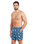 Zoggs - Beachside Print 16" Watershorts - Blue - Model Front/Side