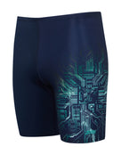 Zoggs - Mens Cortex Mid Swim Jammer - Navy/Green - Product Front