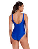 Zoggs - Elegance Front Crossover V Back Swimsuit - Blue/Multi - Model Front