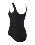 Zoggs - Womens Macmaster Scoopback Swimsuit - Grey/Green - Product Back