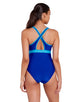 Zoggs - Nautilus Dakota Crossback Swimsuit - Blue - Model Front