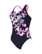 Zoggs - Serenity Actionback Swimsuit - Black/Pink - Product Front