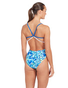 Zoggs - Womens Suns Catter Starback Swimsuit - Blue - Model Back