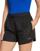 Zoggs - Womens Indie shorts - Black - Model Front Close Up