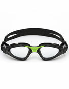Aqua Sphere - Kayenne Swim Goggles - Balck/Green/Clear Lens - Front