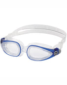 Aqua Sphere - Eagle Optical Swimming Goggles - Deep Blues/Clear Lens - Front/Side - Transparent Lenses