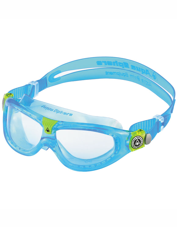 Aqua Sphere - Seal Children 2 Swimming Goggle - Turquoise/Lime - Front/Left Side