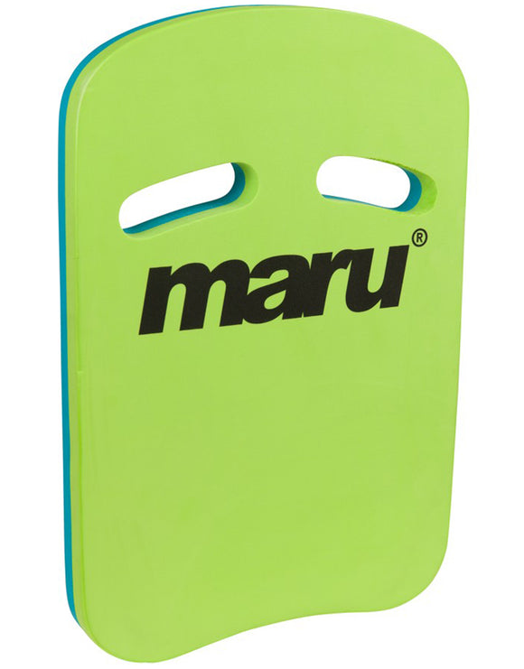 MARU - Two Grip Fitness Swim Kickboard - Lime/Blue - Product Front Logo