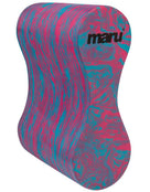 MARU - Swirl Swim Pull Buoy - Blue/Pink - Logo