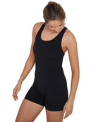 Speedo Womens Endurance Plus Legsuit - Black - Front/Side