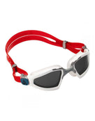Aqua Sphere - Kayenne Pro Photochromatic Swimming Goggles - Front/Right Side  - White/Red