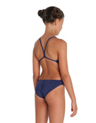 Arena - Girls Team Challenge Solid Swimsuit - Navy/White - Model Back