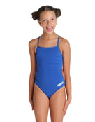 Arena - Girls Team Challenge Solid Swimsuit - Royal/White - Front Model Pose