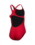 Arena - Girls Team Swim Pro Solid Swimsuit - Red/White - Product Back