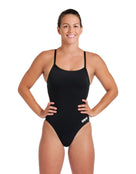 Arena - Team Challenge Solid Swimsuit - Black/White - Model Front Pose