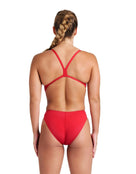 Arena - Team Challenge Solid Swimsuit - Red/White - Model Back