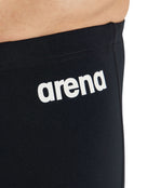 Arena - Team Solid Swim Jammer - Black/White - Logo Close 
