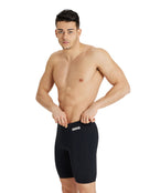 Arena - Team Solid Swim Jammer - Black/White - Model Front