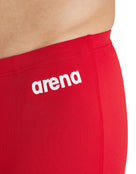 Arena - Team Solid Swimming Jammer - Red/White - Logo Close