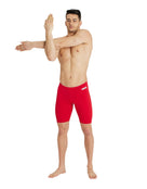 Arena - Mens Team Solid Swim Jammer - Red/White - Model Front